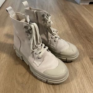 Treasure & Bond Cream Combat Boots